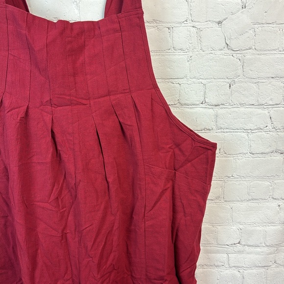 BloomChic Pleated Burgundy Jumpsuit Plus Size 1X - Picture 5 of 8